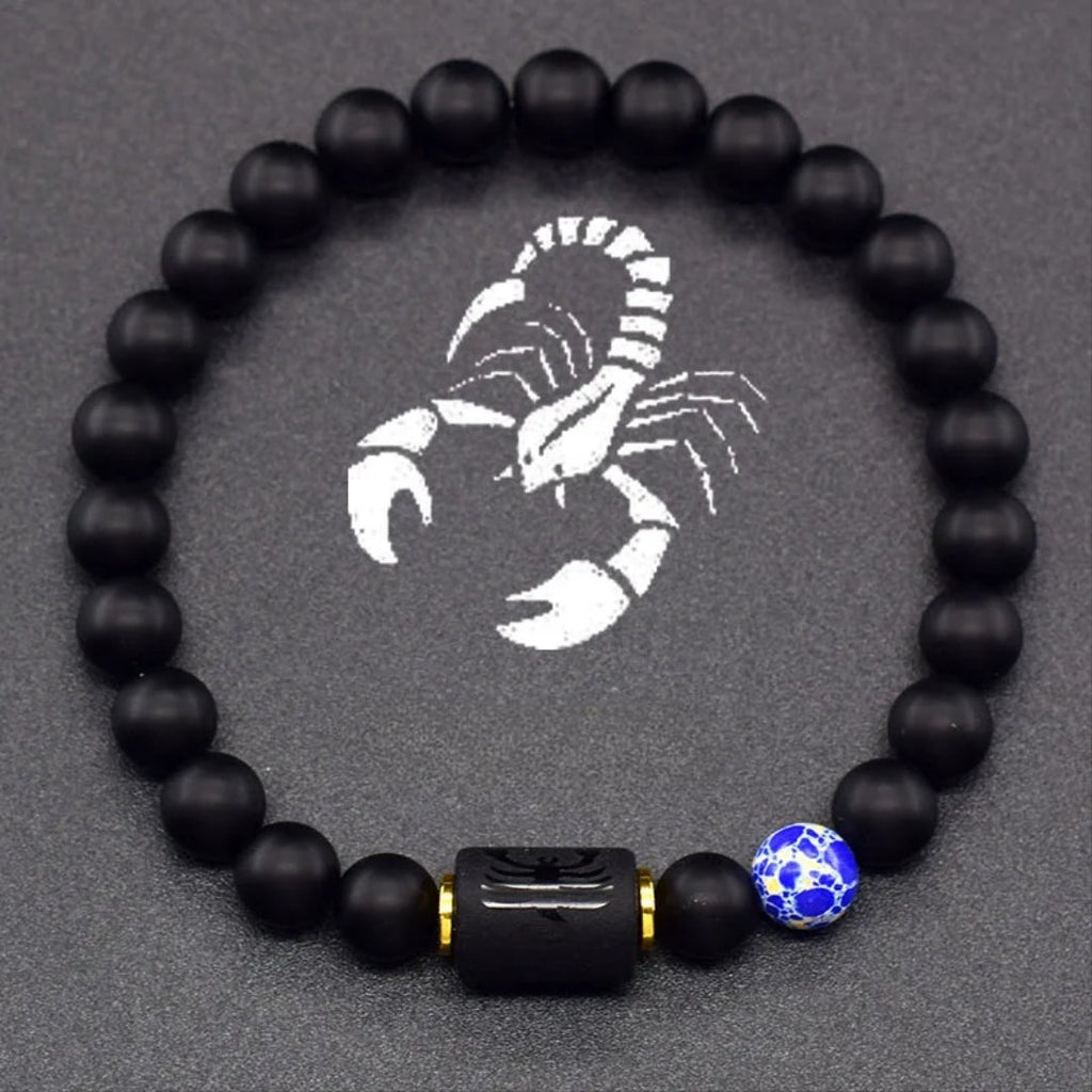 Bracelet Noir Signe du Zodiaque Astro Noir 12 Constellations