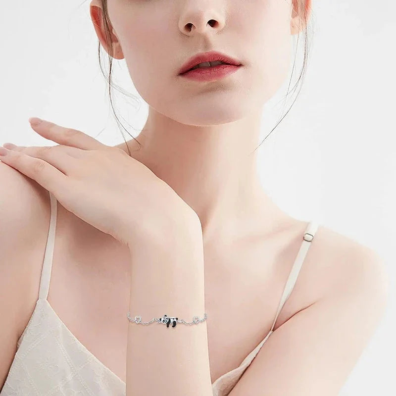 Bransoletka Panda Srebrna