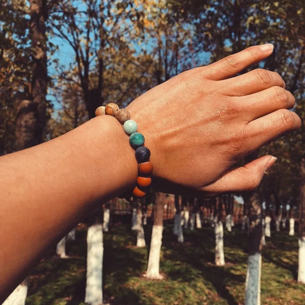 Bransoletka z koralikami Planety Układu Słonecznego 7 Czakr