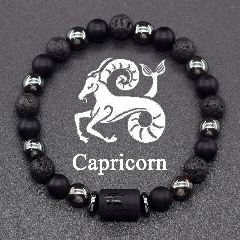 Bracelet Perles Signe du Zodiaque 12 Constellations capricorne