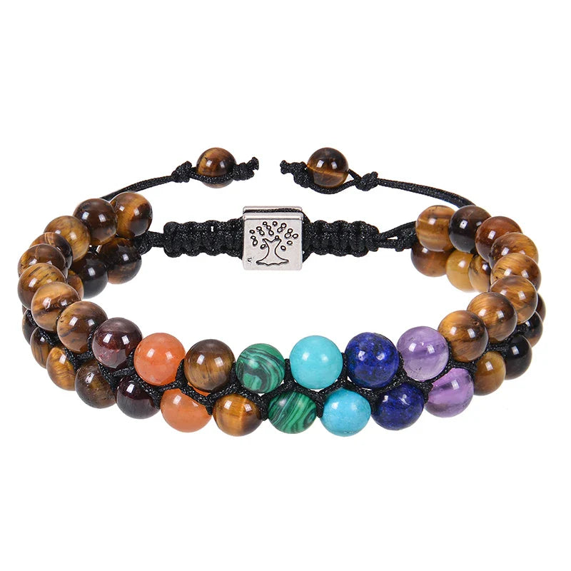 Bracelet Pierre 7 Chakras Oeil de Tigre