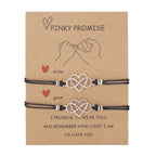 Bransoletka dla par zakochanych (zestaw 2 bransoletek) serce nieskończoność