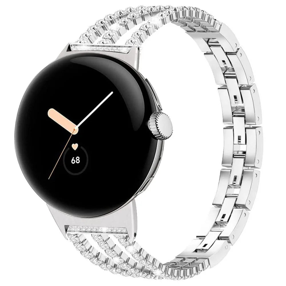 Damska bransoleta do Google Pixel Watch 1, 2, 3, 4 41mm 45mm srebrna