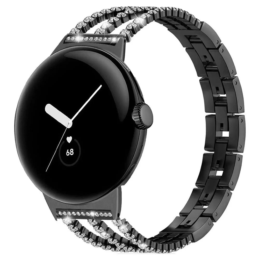 Damska bransoleta do Google Pixel Watch 1, 2, 3, 4 41mm 45mm czarna