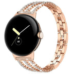 Damska bransoleta do Google Pixel Watch 1, 2, 3, 4 41mm 45mm różowe złoto