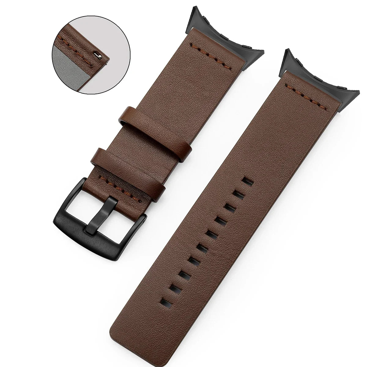 Pasek do Google Pixel Watch ze skóry brązowej 1, 2, 3, 41mm 45mm