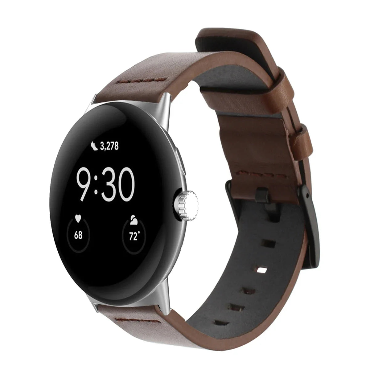 Pasek do Google Pixel Watch ze skóry brązowej 1, 2, 3, 41mm 45mm