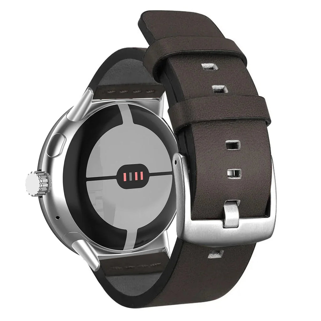 Pasek do Google Pixel Watch ze skóry brązowej 1, 2, 3, 41mm 45mm brązowy
