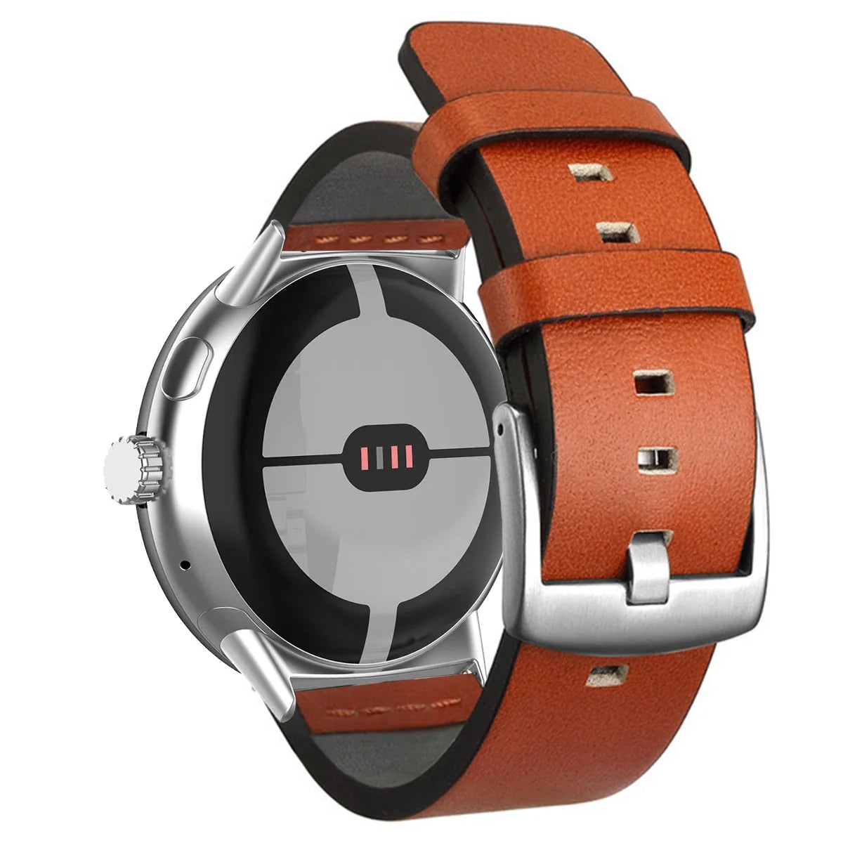 Pasek do Google Pixel Watch ze skóry pomarańczowej 1, 2, 3, 41mm 45mm