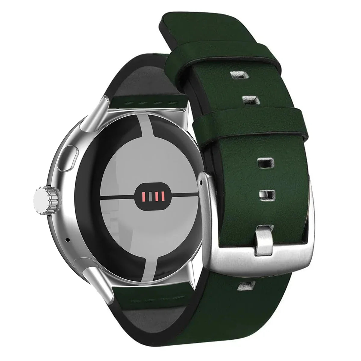 Pasek do Google Pixel Watch ze skóry brązowej 1, 2, 3, 41mm 45mm zielony