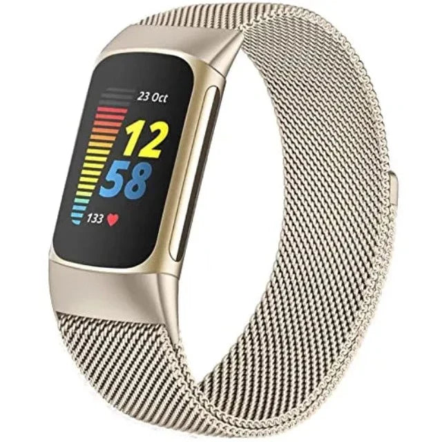 Bransoletka do zegarka Fitbit Charge 3 Charge 4 Charge 5 złota