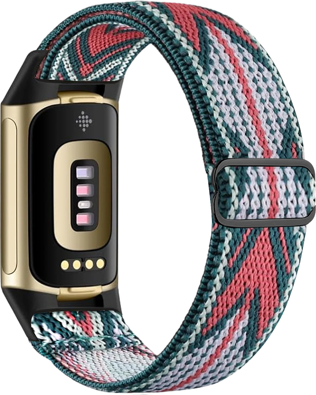 Pasek do zegarka Fitbit Charge 5, Charge 6 biało-różowy