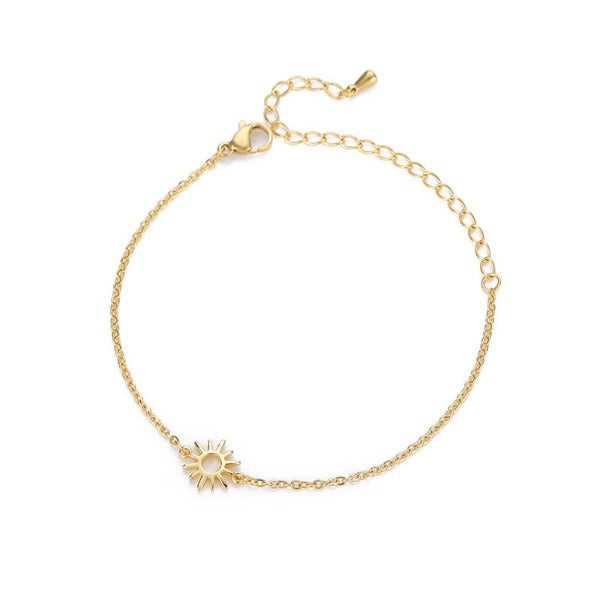 Bracelet Soleil Femme Gourmette Astre or