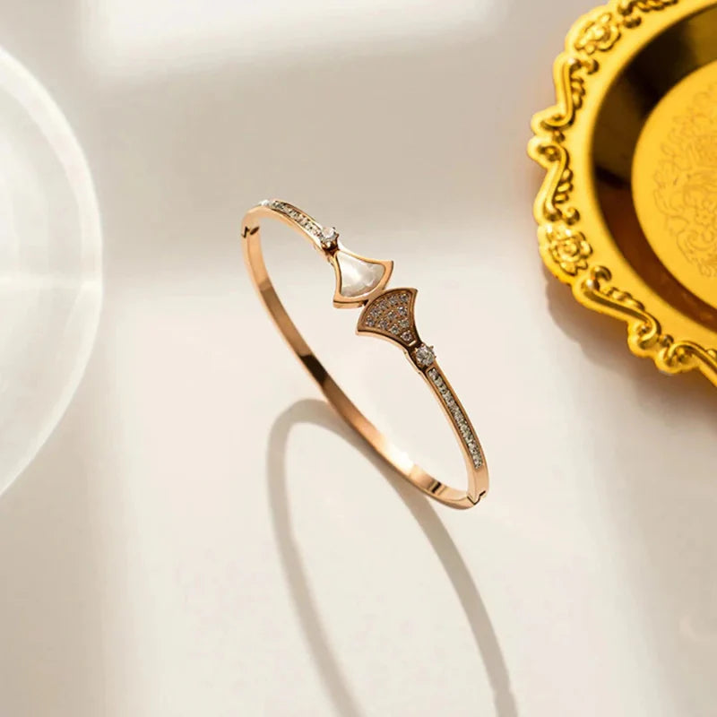 Bracelet Ethnique Coquillage Coquille Saint-Jacques or rose