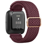 Super elastyczna bransoletka do zegarka Fitbit Versa 1 Versa 2 Versa Lite bordowa