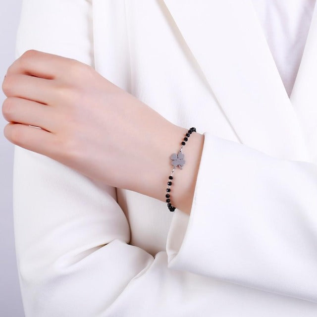 Bracelet Trèfle à 4 Feuilles Porte Bonheur