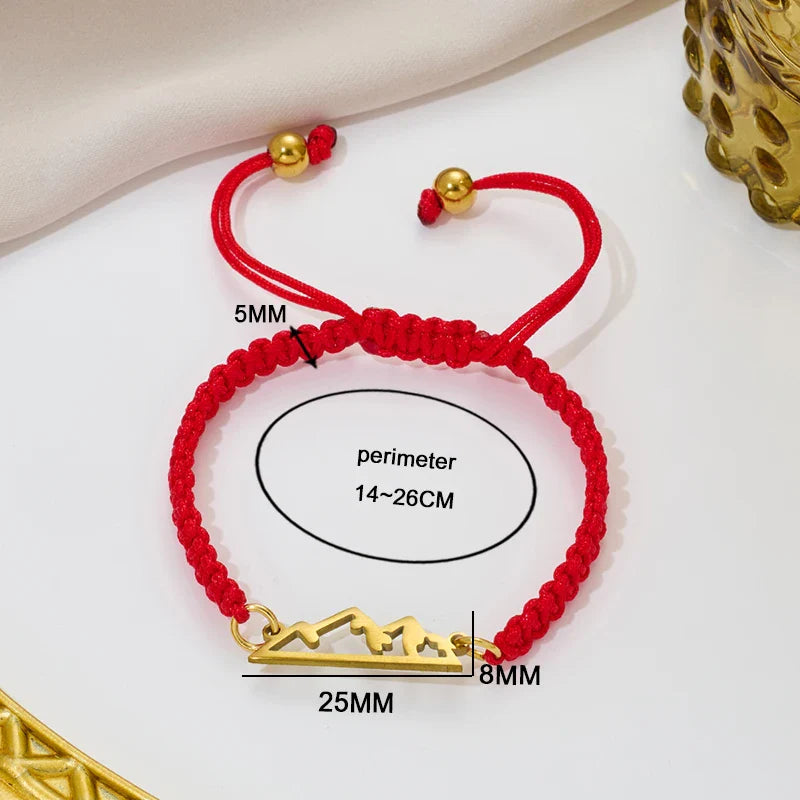 Flettet armbånd med bjergvedhæng