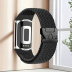 Pleciony pasek do zegarka Fitbit Charge 5, Charge 6 czarny