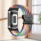 Pleciony pasek do zegarka Fitbit Charge 5, Charge 6 tęczowy