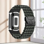 Pleciony pasek do zegarka Fitbit Charge 5, Charge 6 wojskowa zieleń