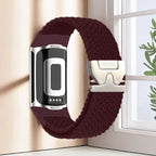 Pleciony pasek do zegarka Fitbit Charge 5, Charge 6 bordowy