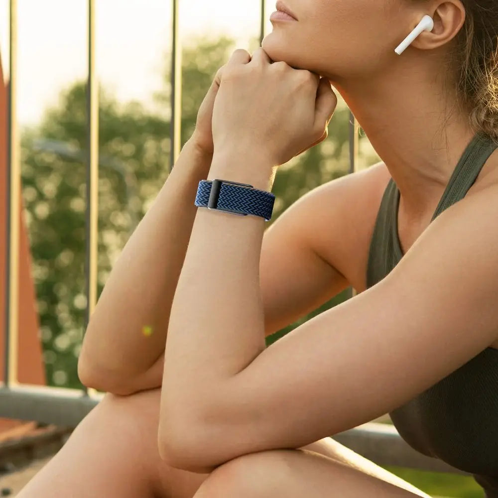 Nylonowy pasek do zegarka Google Fitbit Air niebieski