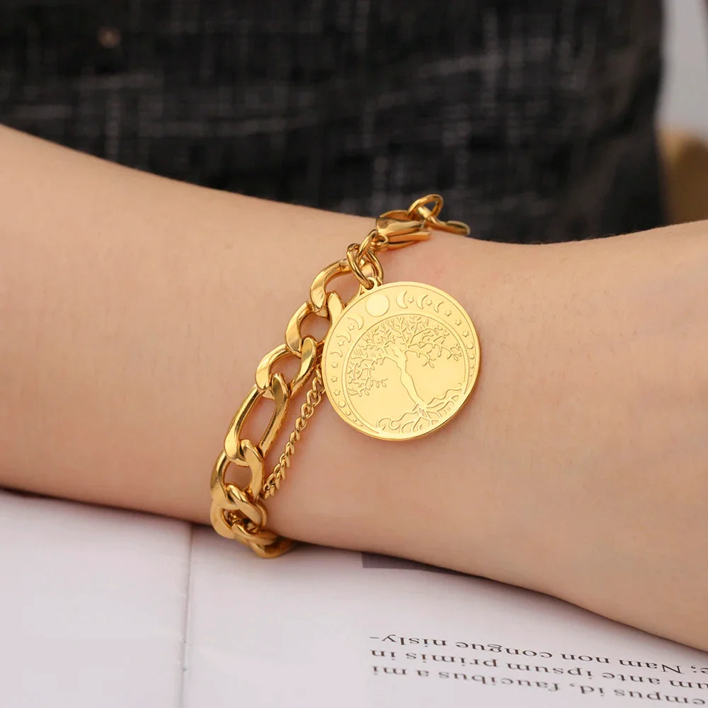 Bransoletka Triquetra Węzeł Trójcy złota