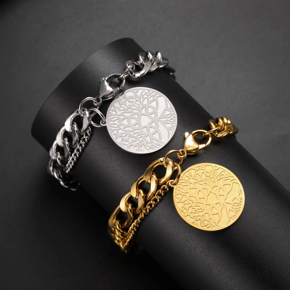 Bransoletka Triquetra Węzeł Trójcy srebrna