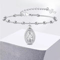 Bransoletka Matka Boska Bransoletka Chrześcijańska srebrna