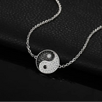 Bransoletka Yin Yang z cyrkoniami