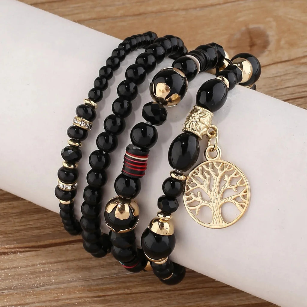 Bracelets avec Arbre de Vie noir