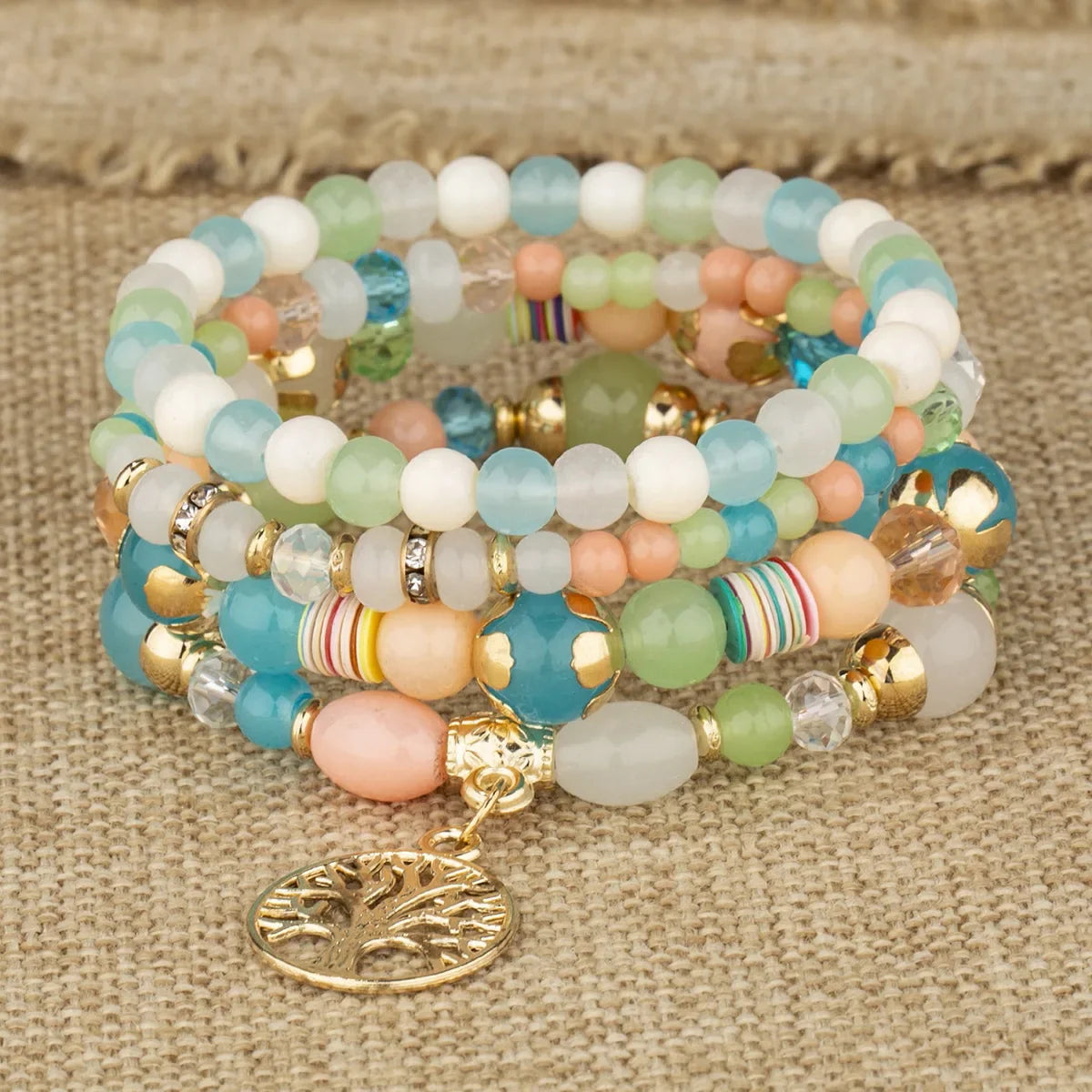 Bracelets avec Arbre de Vie multicolore