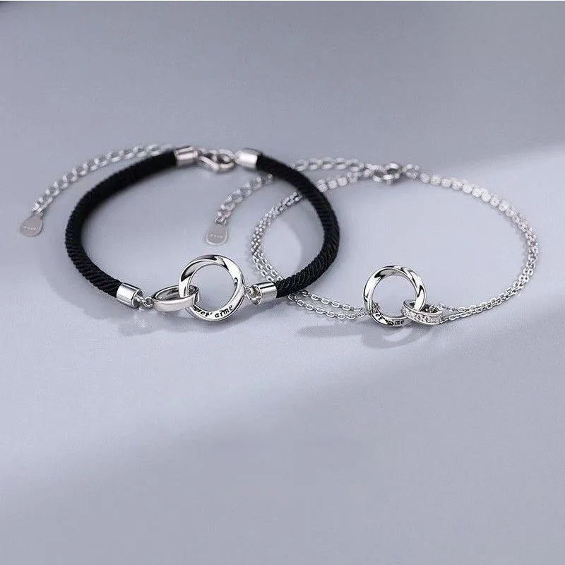 Bracelets pour Couples Romantique Gourmette Anneaux