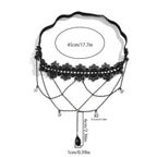 Łańcuch na udo czarny - biżuteria na udo ciało udo kobieta noga