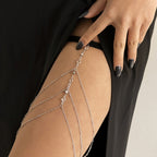 Złoty i srebrny łańcuch na udo dla kobiet srebro