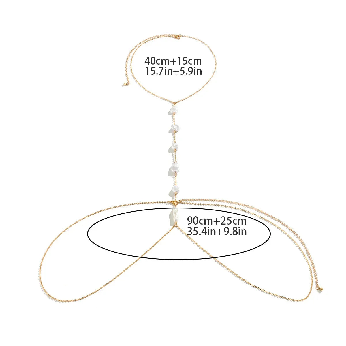 Łańcuszek do toczenia dla kobiet z perłowym naszyjnikiem