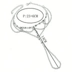 Łańcuszek na stopę - Złota biżuteria na stopę dla kobiet
