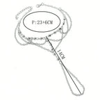 Łańcuszek na stopę Boho - Biżuteria na stopę damska