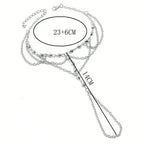 Łańcuszek na stopę z białymi perłami - biżuteria na stopę dla kobiet