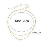 Łańcuszek na brzuch dla kobiet Złoto i Srebro