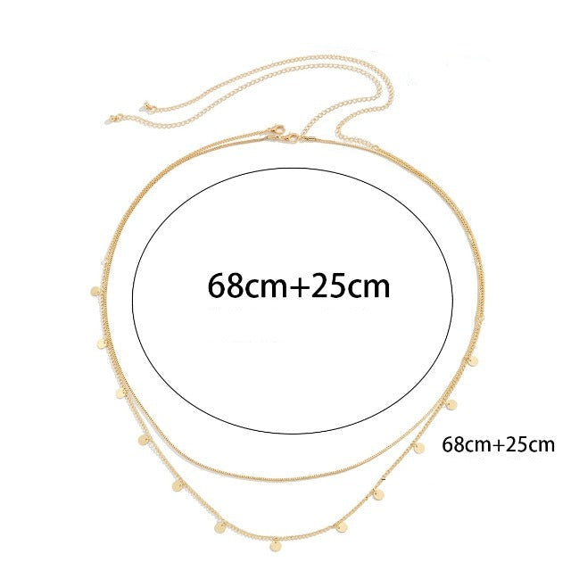 Łańcuszek na brzuch dla kobiet Złoto i Srebro