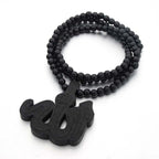 Czarny arabski różaniec muzułmański Sebha