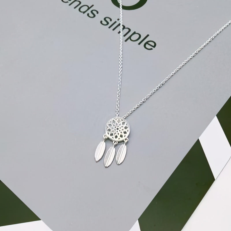 Naszyjnik Łapacz Snów Srebrny 