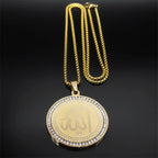 Naszyjnik z wisiorkiem amuletem Allah arabski islam muzułmański złoty