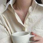 Naszyjnik z zawieszką w kształcie serca Płodność Kamień Księżycowy łańcuszek z koralikami