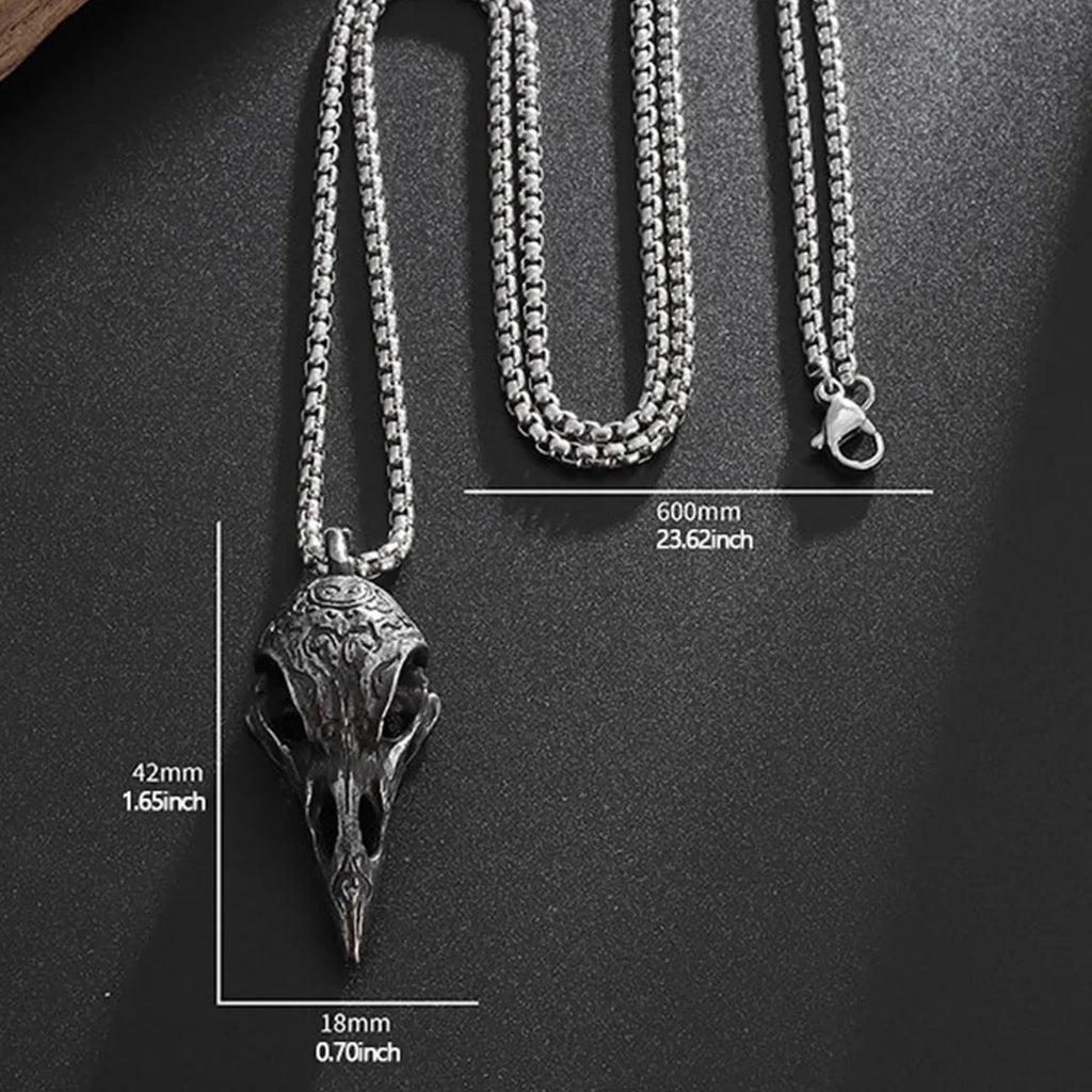 Collier avec Pendentif Corbeau