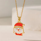 Naszyjnik z zawieszką świąteczną Mikołajem