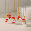 Naszyjnik z zawieszką świąteczną bałwanka