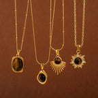 Naszyjnik z zawieszką ochronną z tygrysiego oka dla kobiet D