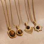 Naszyjnik z zawieszką ochronną z tygrysiego oka dla kobiet B